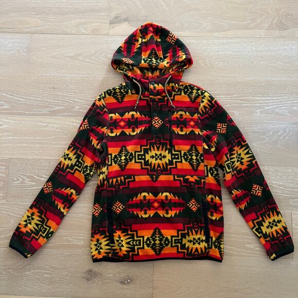 Dravus McKinnley Hoodie Men's Tribal Aztec Fleece Pullover Sweater Medium - Picture 1 of 4
